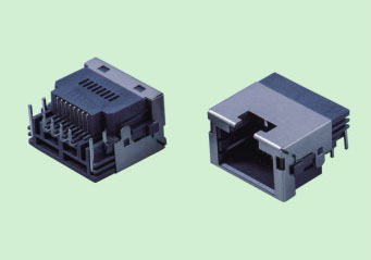 RJ45插座TAB UP沉板5.8 DIP帶屏蔽帶燈超薄